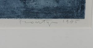 Jan Montyn - Ets en aquatint, Flower of N.K. - Ingelijst kopen? Bied vanaf 120!