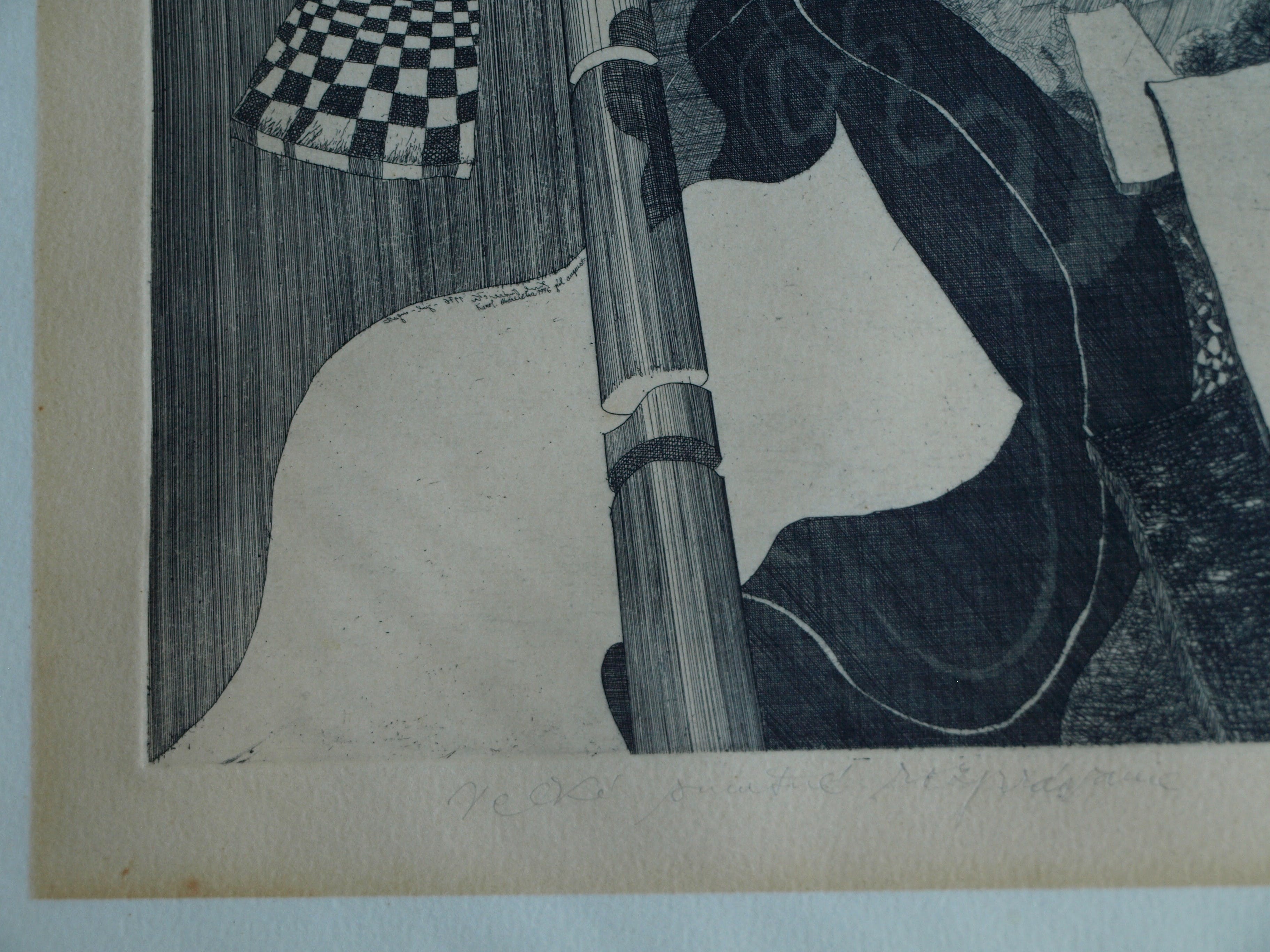 Karol Ondreicka - GROTE ets, “Opstand” – gesigneerd – 1976 – oplage 15 / 100 kopen? Bied vanaf 40!