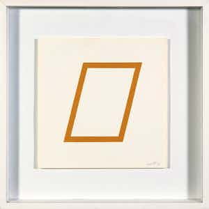 Sol LeWitt - Zeefdruk uit de serie 'Five Geometric Figures in Five Colors' - Ingelijst verkocht voor € 450!