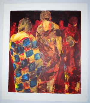 Willem van Scheijndel - grote zeefdruk - Going to the ball verkocht voor € 65!