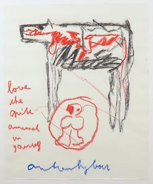 Anton Heyboer - Pastelkrijt, Love the spirit ... - Ingelijst kopen? Bied vanaf 120!
