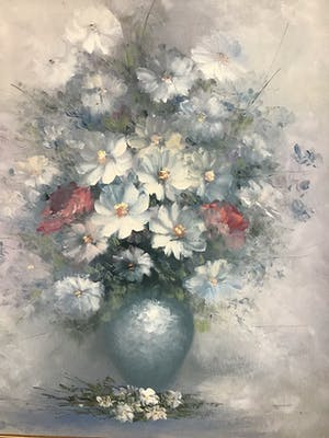 Niet of onleesbaar gesigneerd - Pot met bloemen kopen? Bied vanaf 1!