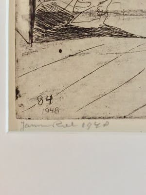 Jan van Riel - Naakt pentekening eigen druk 4 x 4 kopen? Bied vanaf 199!