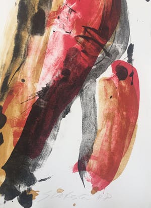 Ger Lataster - abstracte litho - 1988 - oplage 100 ex kopen? Bied vanaf 90!