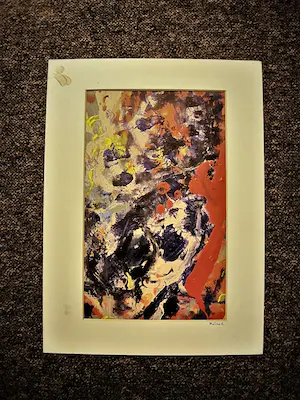 Niet of onleesbaar gesigneerd - Jaren 60 of 70 - Abstract Expressionistisch - gemengde techniek - gesigneerd kopen? Bied vanaf 1!