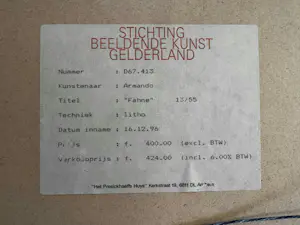 Armando - Set van twee grote werken ‘Fahne’ kopen? Bied vanaf 1200!