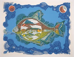 Bart Filet - Zeefdruk, Moonlight over Atlantis kopen? Bied vanaf 1!