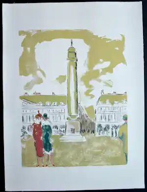 Kees van Dongen - Litho, Titel, Place Vendôme, verkauft für € 175!