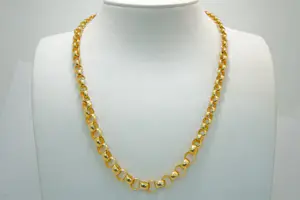 Acheter58 - 18 karaats geelgouden jasseron collier 49 cm lang? Enchérissez de 1780!