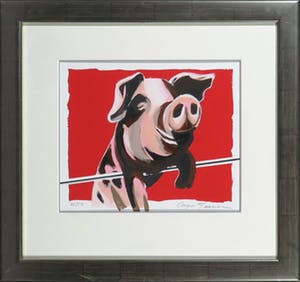 Casper Faassen - Zeefdruk, Varken - Ingelijst kopen? Bied vanaf 50!