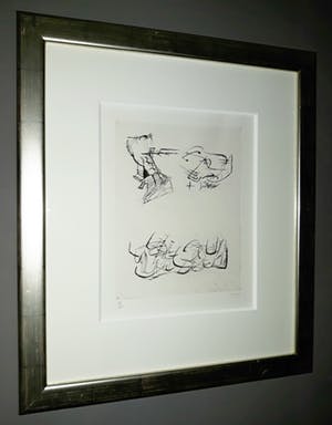 Henry Moore - Three Motives, ets (prachtig ingelijst) kopen? Bied vanaf 550!