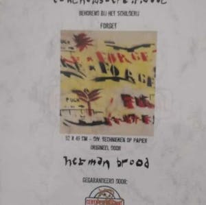 Herman Brood - schilderij op papier, Forget, ingelijst + HB-M certificaat kopen? Bied vanaf 350!