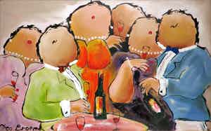 Theo Broeren - Acryl op doek, So cute (Zeer groot) verkocht voor € 100!