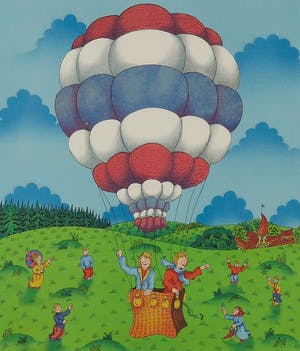 Bernard Vercruyce - Zeefdruk, Le ballon - Ingelijst kopen? Bied vanaf 1!