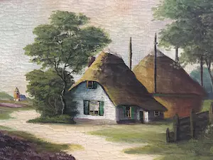 Niet of onleesbaar gesigneerd - Lebrun - 'Landschap met boerderij' kopen? Bied vanaf 1!