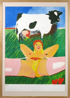Jan Cremer - Litho, Hollandse Boering Nr. 1 - Ingelijst kopen? Bied vanaf 1!