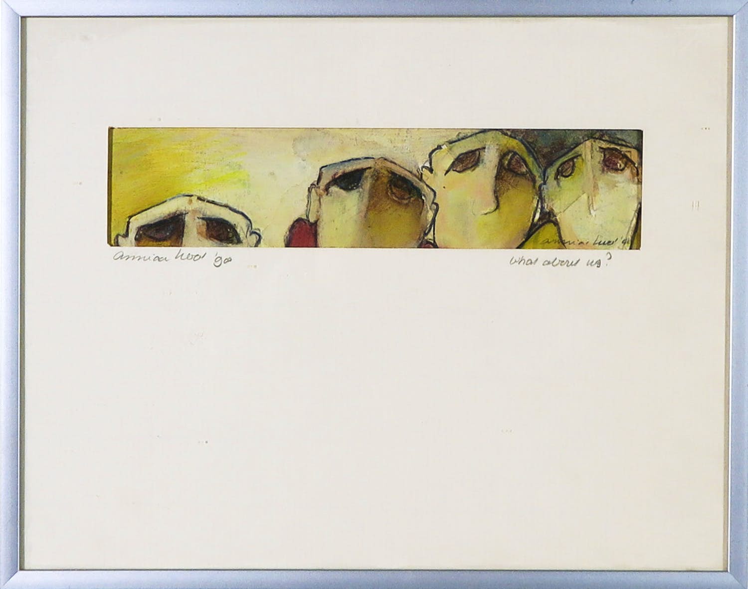 Annica Koot - Gemengde techniek op papier, What about us? verkocht voor € 35!