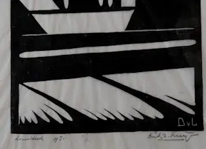 Dick van Luijn - Zeldzame litho, gedateerd 1925 kopen? Bied vanaf 100!
