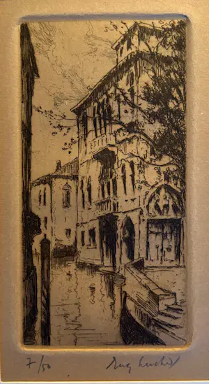 Eugene Lucker - Met Lücker naar Italië - drie etsen kopen? Bied vanaf 35!