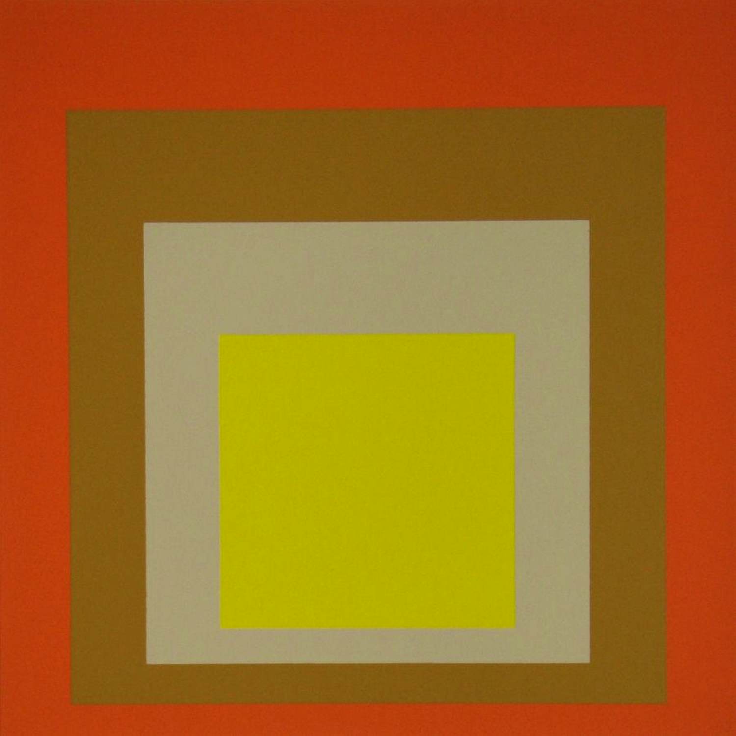 Josef Albers - Homage to the Square - Yes Sir - Zeefdruk in 4 kleuren - 1971 verkocht voor € 120!
