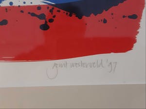 Gerrit Westerveld - Grote abstracte compositie, kleine oplage, handgesigneerd kopen? Bied vanaf 75!