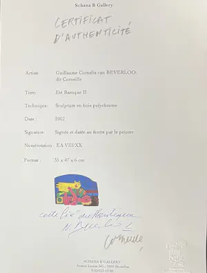 Corneille - Gesigneerd houtsculptuur: Barokke zomer II kopen? Bied vanaf 1800!