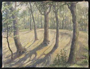 Lucas Bauer - Olieverf op doek, Bosgezicht kopen? Bied vanaf 1!