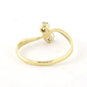 14k geel gouden ring met briljant geslepen diamant tot. 0.14ct – F/G - VS/SI kopen? Bied vanaf 185!