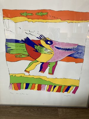 Maggi Giles - Kleurenlitho ‘Kees op stap’ kopen? Bied vanaf 70!