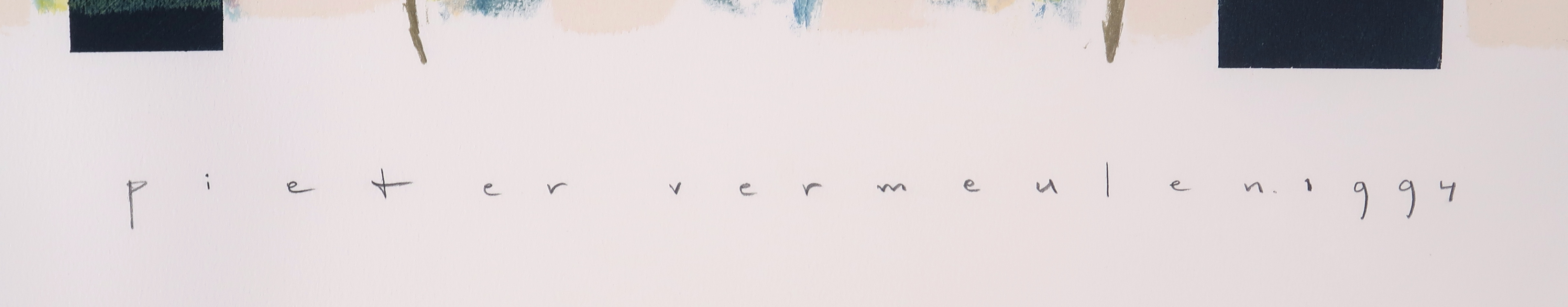 Pieter Vermeulen - Gemengde techniek op papier, Z.T. - Ingelijst kopen? Bied vanaf 1!