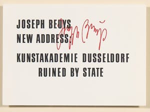 Joseph Beuys - Gesigneerde postkaart, Joseph Beuys New Address: (...) kopen? Bied vanaf 1!