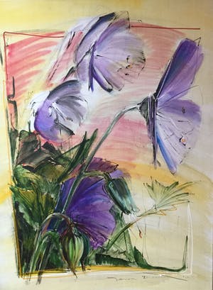 Jeroen Dercksen - C4461-A6 - Paarse bloemen kopen? Bied vanaf 300!