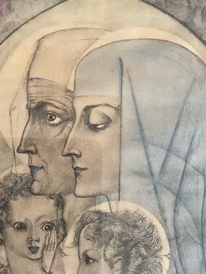 Jan Toorop - Maria met Jezus en Elisabeth met Johannes de doper. kopen? Bied vanaf 35!