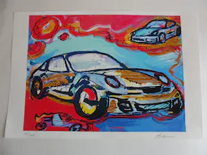 Peter Diem - Zeefdruk. Porsche kopen? Bied vanaf 30!