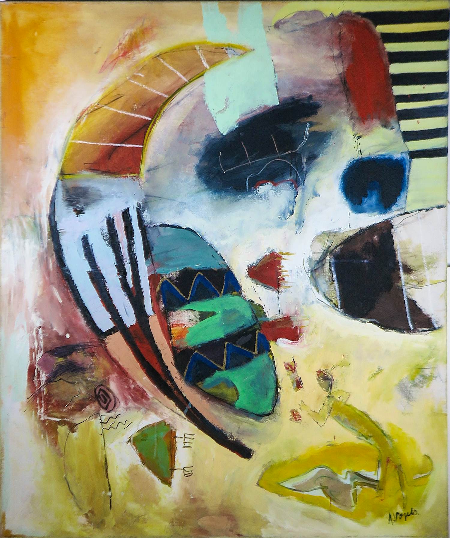 Alexander Vogels - Olieverf op doek, Boemerang- Ingelijst (Groot) kopen? Bied vanaf 350!