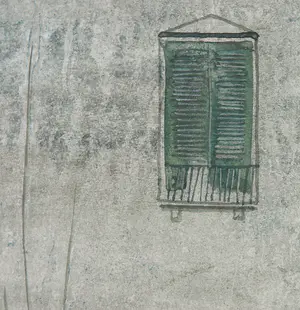 Jan van Heel - Gouache, aquarel en collage, Parijs (...) achter de hallen - Ingelijst kopen? Bied vanaf 350!