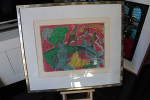 Corneille - Corneille Litho "Couple à paris", 1989 - EA kopen? Bied vanaf 250!