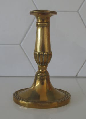 Niet of onleesbaar gesigneerd - Antieke Engelse Messing kandelaar kopen? Bied vanaf 1!