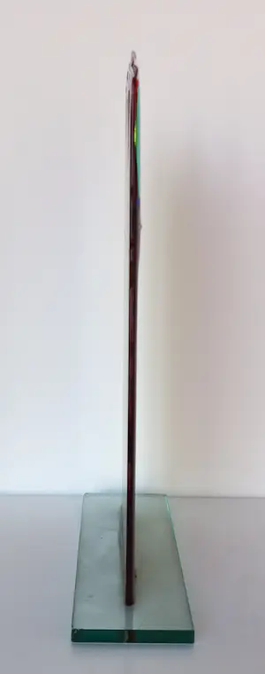 Bert Grotjohann - Glas, Kleurrijk abstract glazen object kopen? Bied vanaf 150!