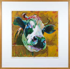 Theo Onnes - Zeefdruk, Ida - Ingelijst verkocht voor € 50!