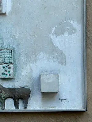 Theo Boons - compositie in reliëf kopen? Bied vanaf 100!