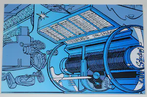 Henk Kuijpers - (De striptekenaar van Franka) - Zeefdruk - Jukebox kopen? Bied vanaf 10!