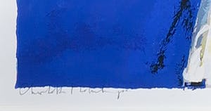 Charlotte Molenkamp - Lithografie, Blauwe Vogel - Ingelijst (Groot) kopen? Bied vanaf 50!