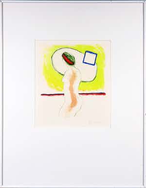 Roger Raveel - Ets, Naakt - Ingelijst verkocht voor € 750!