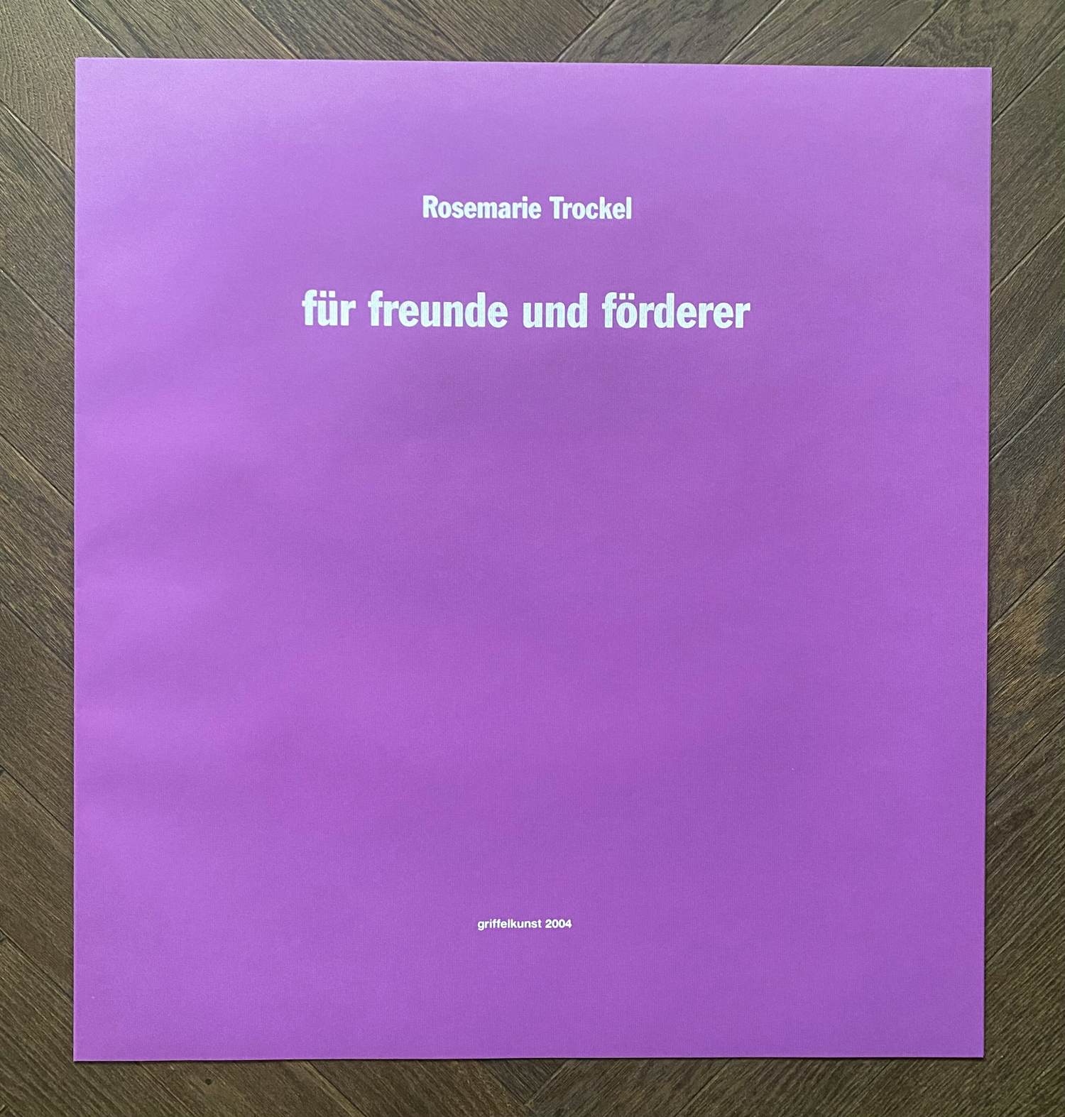 Rosemarie Trockel - Für Freunde und Förderer kopen? Bied vanaf 1000!