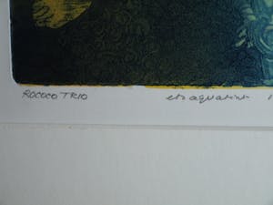 Michael Jepkes - Ets en aquatint , “Rococo Trio” – oplage 35 kopen? Bied vanaf 35!