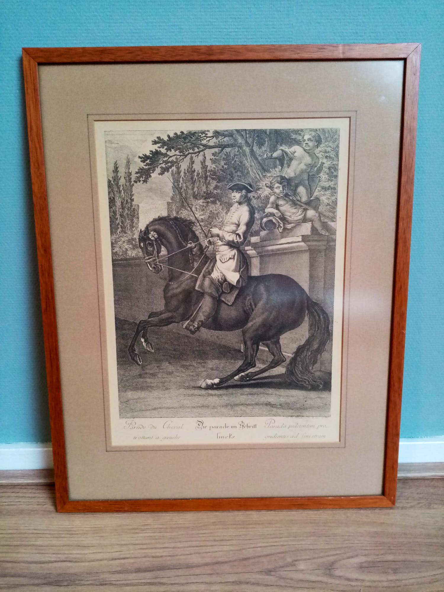 Johann Elias Ridinger - Die parade im Schritt links - Gravure kopen? Bied vanaf 49!