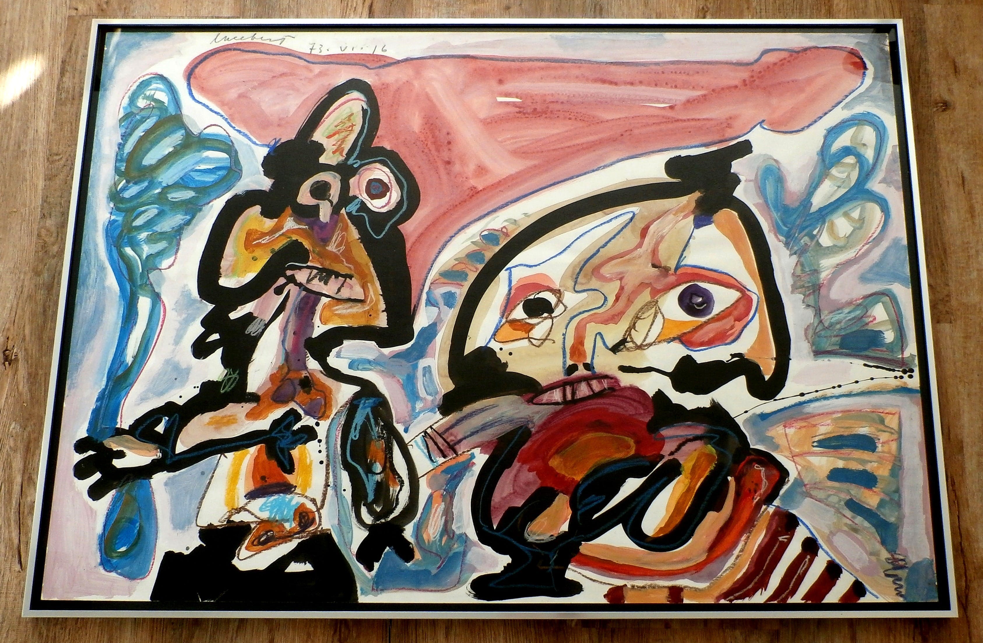 Lucebert - gemengde techniek op papier - 1973 (groot) kopen? Bied vanaf 4500!