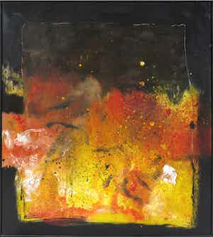 Frans Nicolai - Gemengde techniek op doek, Abstracte compositie - Ingelijst verkocht voor € 1!