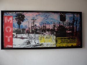 George Heidweiller - Zeefdruk op doek opgeplakt op karton. Titel, "Corona". kopen? Bied vanaf 150!